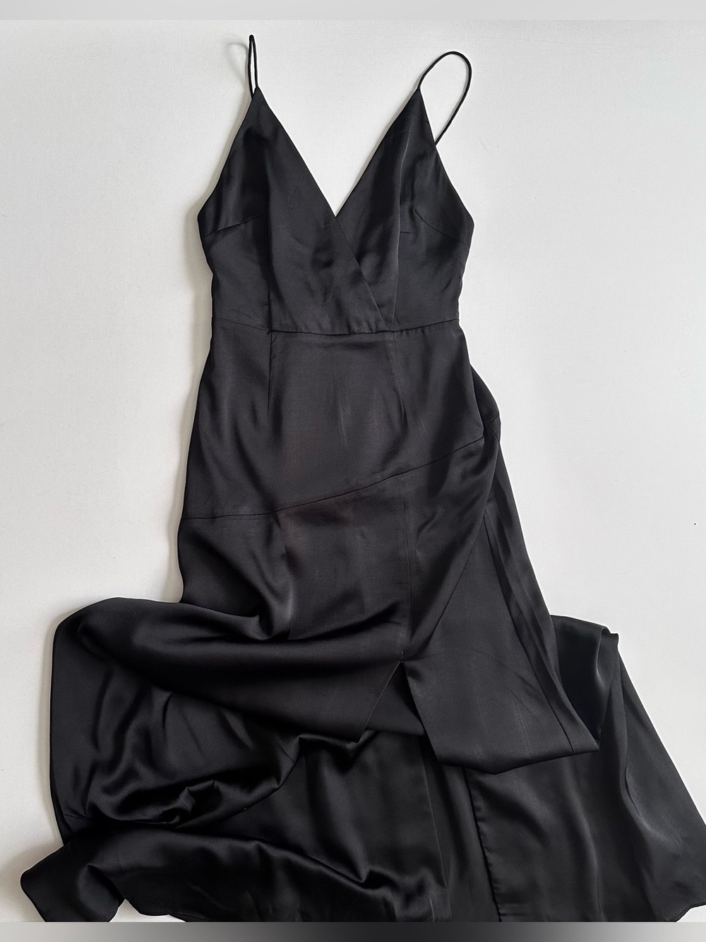 KEEPSAKE the Label Black Satin Maxi Slip Dress Size XS